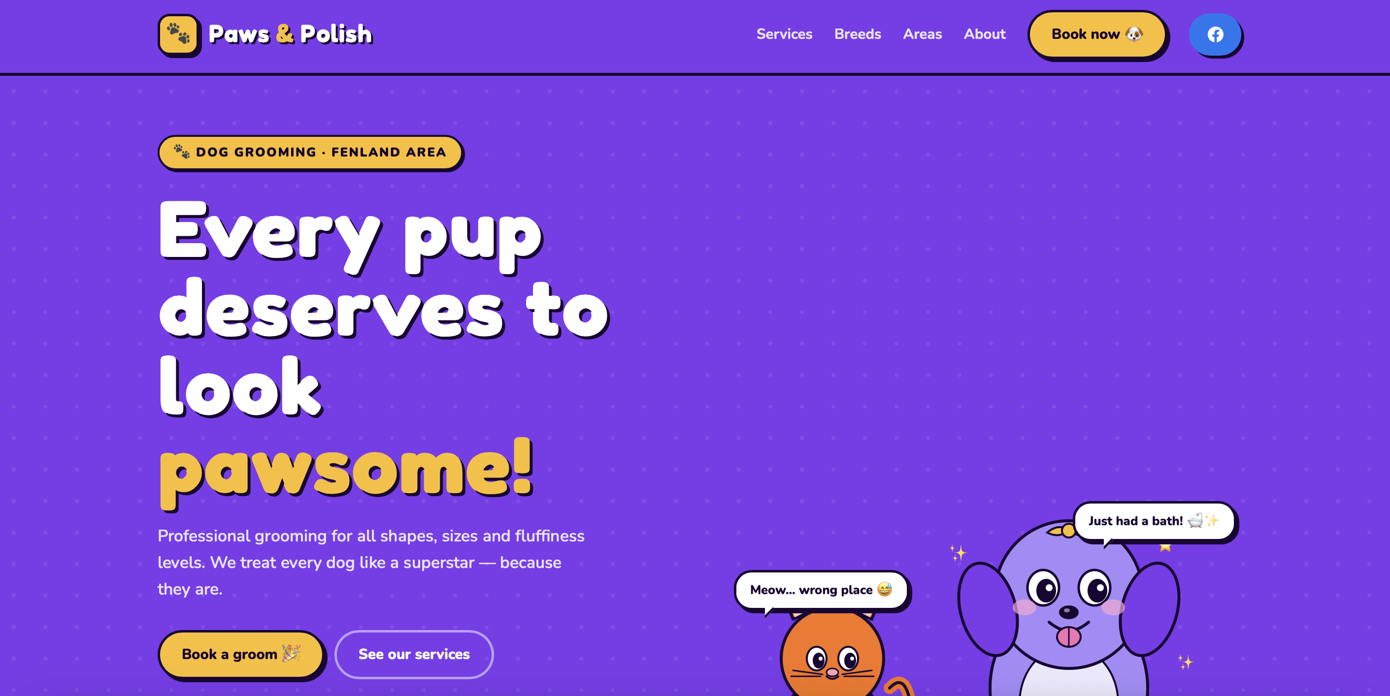 Paws and Polish website demo